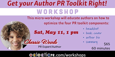 Get Your Author PR Toolkit Right! Virtual Workshop
