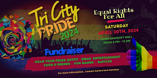 Imagem principal do evento Tri-City Pride 2024 Fundraiser