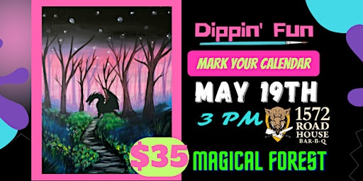 Imagem principal do evento Magical Forest - Choose your own magical creature- Paint and Sip
