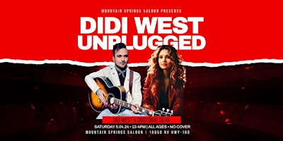 Imagem principal do evento Didi West "Unplugged" at Mountain Springs Saloon