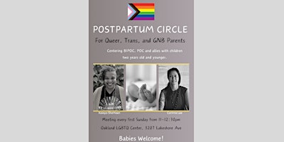Image principale de Postpartum Community Circle for Queer and Trans Parents (May)