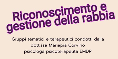 Gruppi tematici e terapeutici per imparare e gestire la rabbia