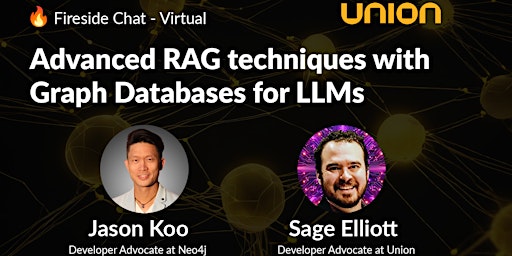 Imagem principal do evento Advanced RAG techniques with Graph Databases for LLMs | Jason Koo  - Neo4j