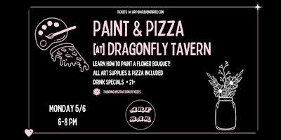 Imagem principal do evento ART BAR Presents: Paint & Pizza at Dragonfly Tavern