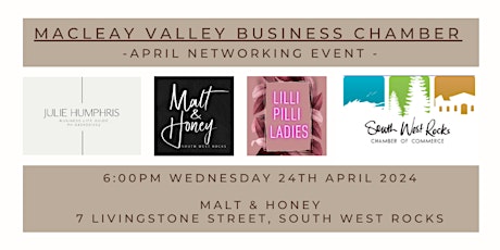 Macleay Valley Business Chamber April Networking Event