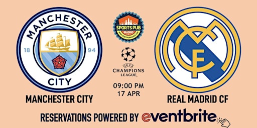 Image principale de Manchester City v Real Madrid | Champions League - Sports Pub La Latina