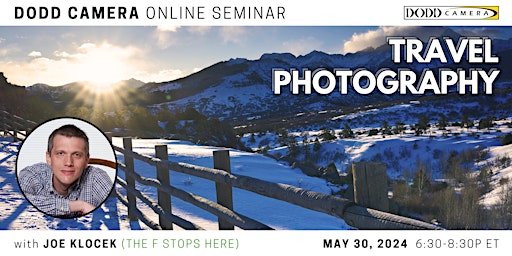 Imagem principal do evento Travel Photography - An online seminar by Dodd Camera and Joe Klocek