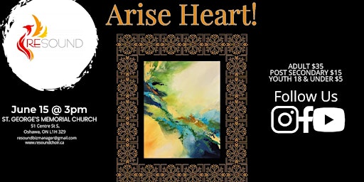 Imagem principal do evento RESOUND Choir presents Arise Heart!