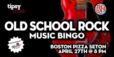 Imagen principal de Calgary: Boston Pizza Seton - Old School Rock Music Bingo - Apr 27, 8pm