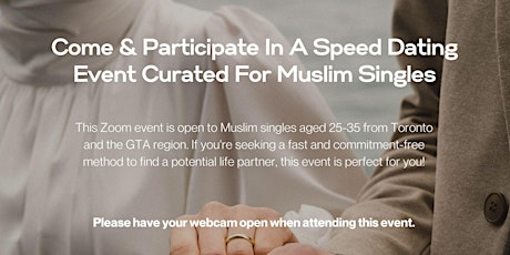 South-Asian Muslim Singles Speed Dating Event Toronto