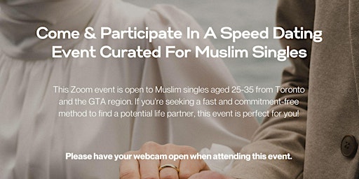 Primaire afbeelding van South-Asian Muslim Singles Speed Dating Event Toronto