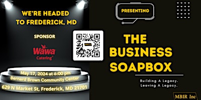 Primaire afbeelding van MBIR Presents The Business Soapbox - May 2024