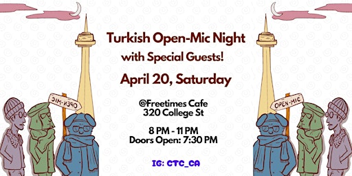 Image principale de Canada Turkish Comedy Stand Up Night - OPEN MIC (Turkish)