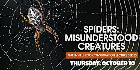Spiders: Misunderstood Creatures – Greenville Zoo Conservation Lecture Series primary image
