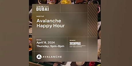 Avalanche Happy Hour at Token2049 Dubai