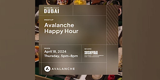 Avalanche Happy Hour at Token2049 Dubai  primärbild