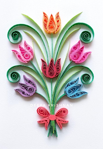 Primaire afbeelding van Tulips Bouquet - Paper Quilling