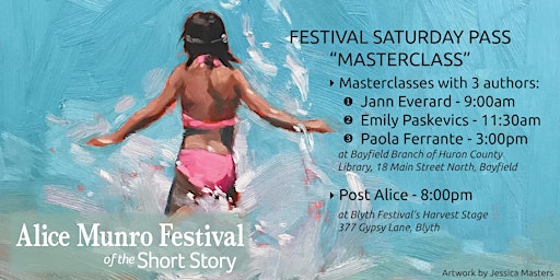 Primaire afbeelding van Festival Saturday Pass for WRITERS (MasterClasses)