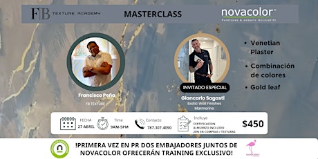 Masterclass con Giancarlo Sagasti de Exotic Wall Finishes Marmorino