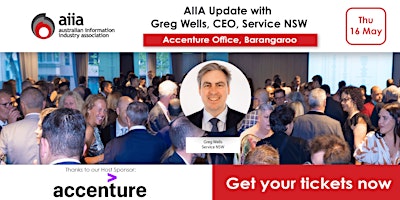 Image principale de AIIA Update with Greg Wells, CEO, Service NSW