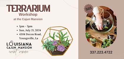 Imagen principal de Terrarium Workshop at the Cajun Mansio