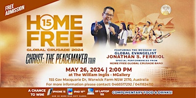 Imagem principal do evento Home Free 15 Global Crusade - Sydney, Australia
