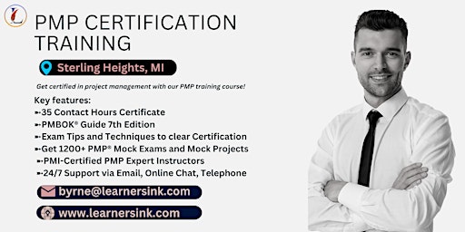 PMP Examination Certification Training Course in Sterling Heights, MI primary image