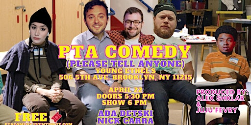 Hauptbild für PTA Comedy in Park Slope, Brooklyn: FREE Comedy Show with Top NYC Comics