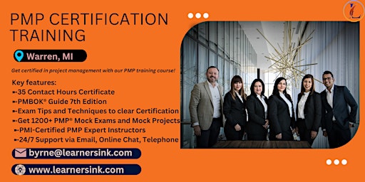 Image principale de PMP Examination Certification Training Course in Warren, MI