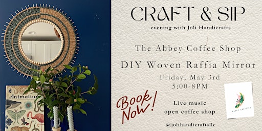 Imagem principal do evento Craft & Sip Evening at The Abbey: DIY Woven Raffia Mirrors