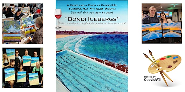 A Paint and a Pinot at Paddo RSL. "Bondi Icebergs"