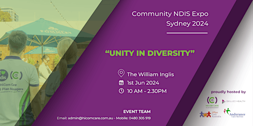 UNITY IN DIVERSITY DISABILITY EXPO - SYDNEY 2024  primärbild