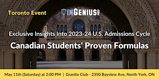 Imagem principal do evento Exclusive Insights Into U.S. Admissions: Canadian Students' Proven Formulas