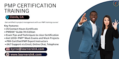 Primaire afbeelding van PMP Exam Certification Classroom Training Course in Clovis, CA