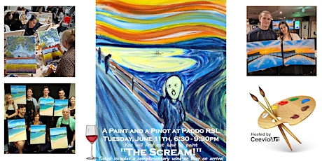 A Paint and a Pinot at Paddo RSL. Edvard Munch's "The Scream!".