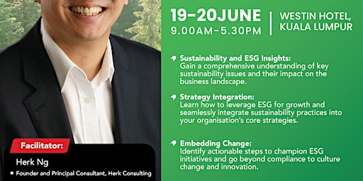 ESG and Sustainable Strategies for Executive Leaders Workshop 2024 primary image
