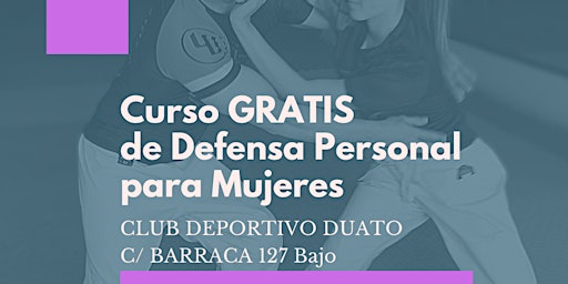 Primaire afbeelding van Curso Gratuito de Defensa Personal para Mujeres