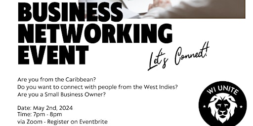 Imagen principal de West Indian's Unite Online Business Networking Event