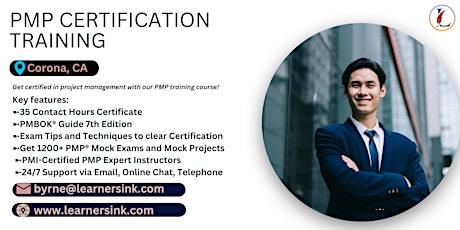 PMP Exam Certification Classroom Training Course in Corona, CA
