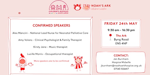 Imagem principal de Neonatal Palliative Care Study Day Hosted by Noah’s Ark Children’s Hospice