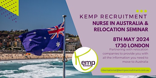 Imagem principal do evento Kemp Recruitment Nurse in Australia and Relocation Seminars - LONDON
