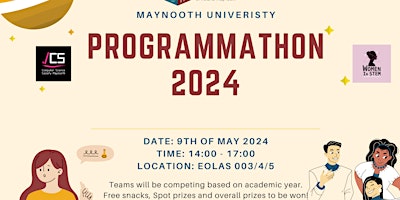Maynooth University Programmathon 2024 (Second Year Payment Link) primary image