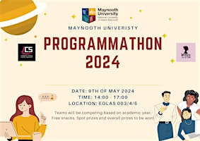 Image principale de Maynooth University Programmathon 2024 (Third Year Payment Link)