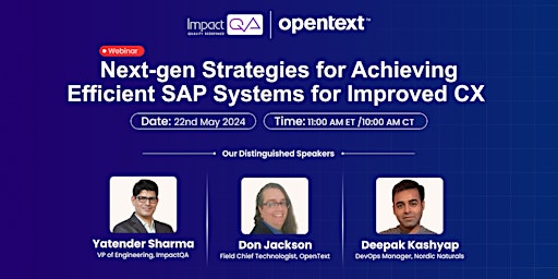 Imagen principal de Next-gen Strategies for Achieving Efficient SAP Systems for Improved CX