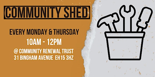 Imagem principal do evento Community Peoples Shed (Bingham, The Hays, Magdalene)