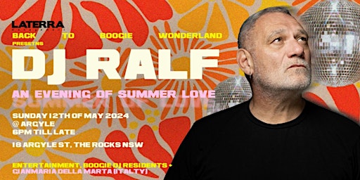 Primaire afbeelding van BACK TO BOOGIE WONDERLAND Presents "DJ RALF"