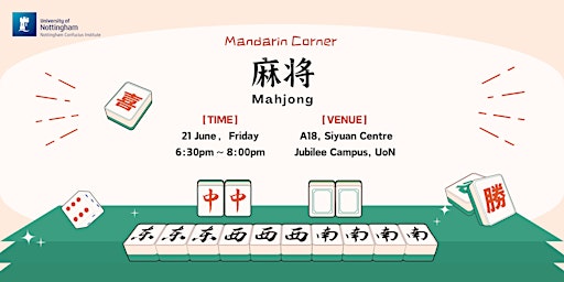 Imagem principal do evento Mandarin Corner: Mahjong