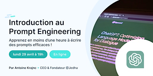 Workshop : Introduction au Prompt Engineering avec ChatGPT - lun. 29 avril primary image