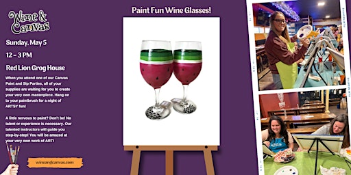Imagem principal do evento Fountain Square Paint and Sip – Wine Glass Painting