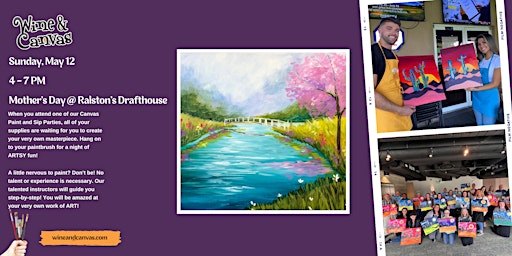 Imagen principal de Indy Mother’s Day Paint and Sip – Spring Bridge